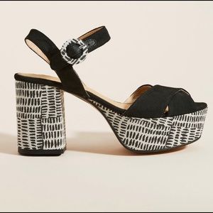 Anthropologie platform sandals size 9